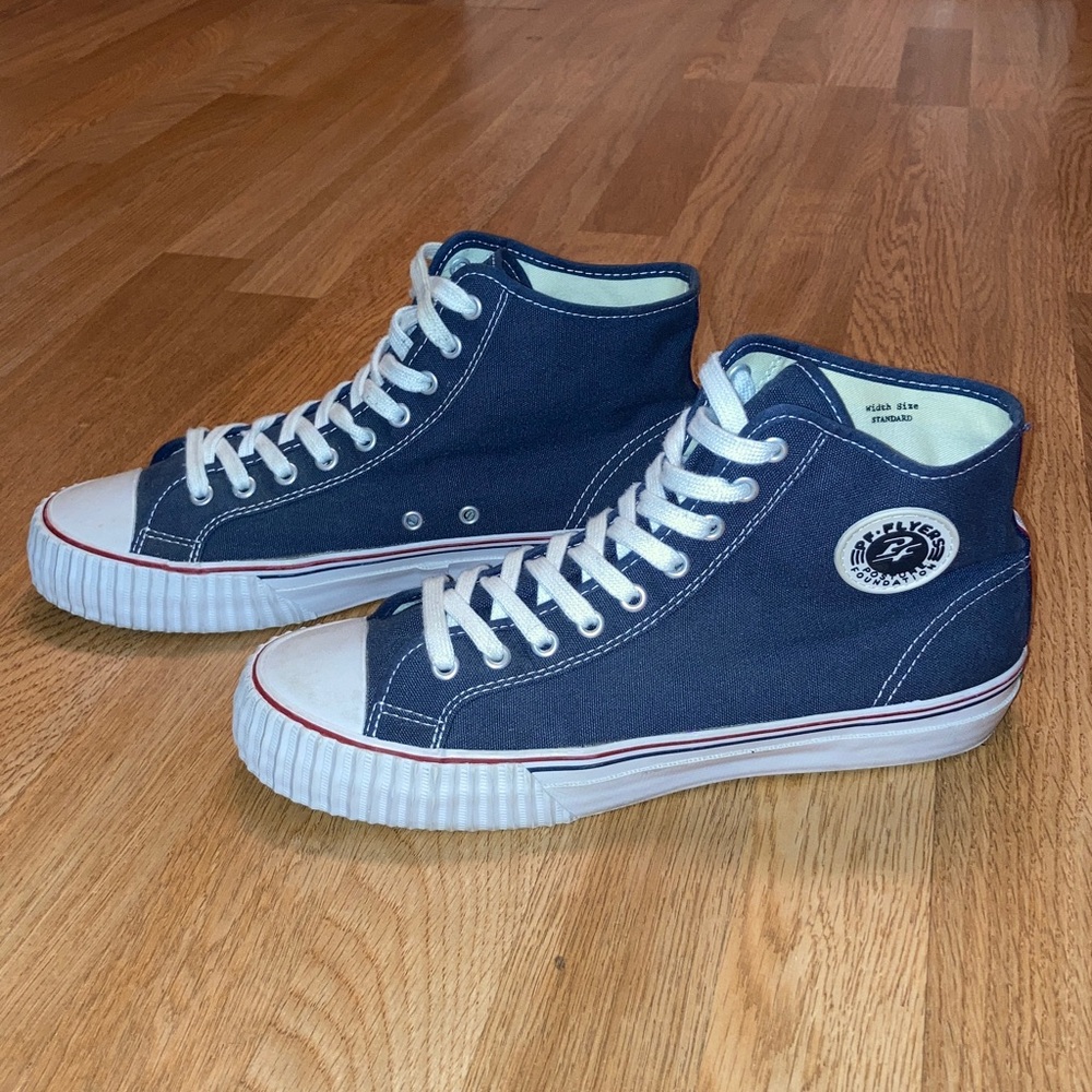 P.F. Flyers Men's Dark Blue High-Top Sneakers 10.5 NWOT